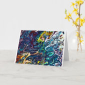 抽象芸術カラー勉強155、カード カード (黄色い花)