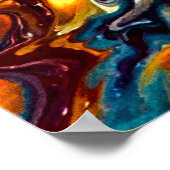 抽象芸術カラー勉強155、 ポスター (角)