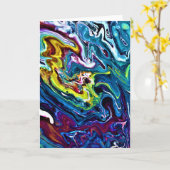 抽象芸術カラー勉強156、カード カード (黄色い花)