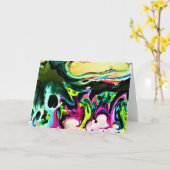 抽象芸術カラー勉強167、カード カード (黄色い花)