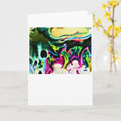 抽象芸術カラー勉強167、カード カード (黄色い花)