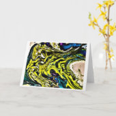 抽象芸術カラー勉強16、カード カード (黄色い花)