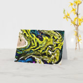 抽象芸術カラー勉強16、カード カード (黄色い花)