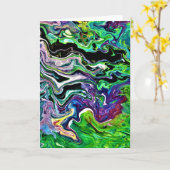 抽象芸術カラー勉強173、カード カード (黄色い花)