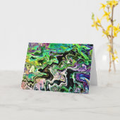 抽象芸術カラー勉強179、カード カード (黄色い花)