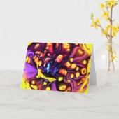 抽象芸術カラー勉強190、カード カード (黄色い花)