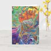 抽象芸術カラー勉強1、カード カード (黄色い花)