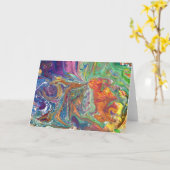 抽象芸術カラー勉強1、カード カード (黄色い花)