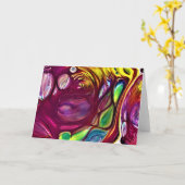 抽象芸術カラー勉強220、カード カード (黄色い花)