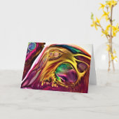 抽象芸術カラー勉強222、カード カード (黄色い花)