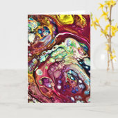 抽象芸術カラー勉強230、カード カード (黄色い花)