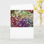 抽象芸術カラー勉強233、カード カード (黄色い花)