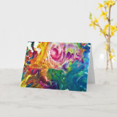 抽象芸術カラー勉強2、カード カード (黄色い花)