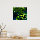 抽象芸術カラー勉強302、 ポスター (キッチン)