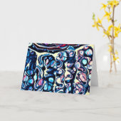 抽象芸術カラー勉強334、カード カード (黄色い花)