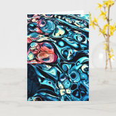 抽象芸術カラー勉強340、カード カード (黄色い花)