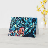 抽象芸術カラー勉強340、カード カード (黄色い花)