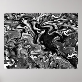 抽象芸術カラー勉強347 /ノワール, ポスター