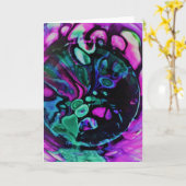 抽象芸術カラー勉強379、カード カード (黄色い花)