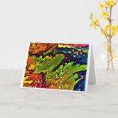 抽象芸術カラー勉強3、カード カード (黄色い花)