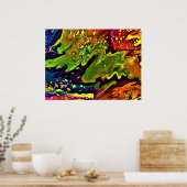 抽象芸術カラー勉強3, ポスター (キッチン)