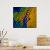 抽象芸術カラー勉強43、 ポスター (キッチン)