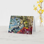 抽象芸術カラー勉強47カード カード (黄色い花)