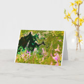 抽象芸術カラー勉強493、カード カード (黄色い花)