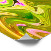 抽象芸術カラー勉強493、 ポスター (角)