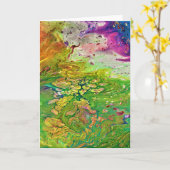 抽象芸術カラー勉強4、カード カード (黄色い花)