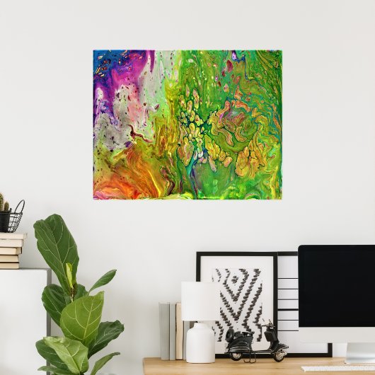 抽象芸術カラー勉強4, ポスター (ホームオフィス)