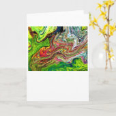 抽象芸術カラー勉強52、カード カード (黄色い花)