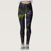 抽象芸術カラー大理石モダン旋回クール芸術 レギンス (正面)