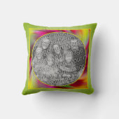 抽象芸術カラー渦巻きフレーム写真の追加 クッション (裏面)