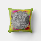 抽象芸術カラー渦巻きフレーム写真の追加 クッション (正面)