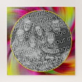 抽象芸術カラー渦巻きフレーム写真の追加 ジグソーパズル (縦)