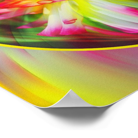 抽象芸術カラー渦巻きフレーム写真の追加 ポスター (角)