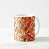 抽象芸術カラー秋リーフ コーヒーマグカップ (正面右)