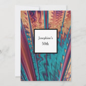 抽象芸術カラー第50回バースデーパーティー 招待状 (裏面)