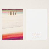 抽象芸術カラー耳飾り表示カード (正面&裏面)