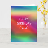 抽象芸術カラー誕生日カード カード (黄色い花)