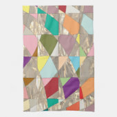 抽象芸術カラー金ゴールド キッチンタオル (縦)