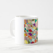 抽象芸術カラー金ゴールド コーヒーマグカップ (正面左)