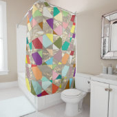 抽象芸術カラー金ゴールド シャワーカーテン (インサイチュ)