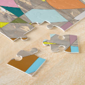 抽象芸術カラー金ゴールド ジグソーパズル (側面)