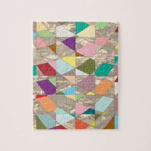 抽象芸術カラー金ゴールド ジグソーパズル (縦)