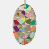 抽象芸術カラー金ゴールド セラミックオーナメント (右)