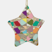 抽象芸術カラー金ゴールド セラミックオーナメント (右)