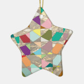 抽象芸術カラー金ゴールド セラミックオーナメント (左)