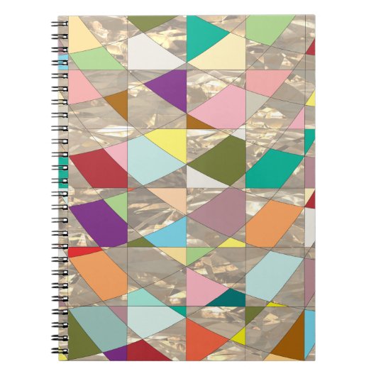 抽象芸術カラー金ゴールド ノートブック (正面)